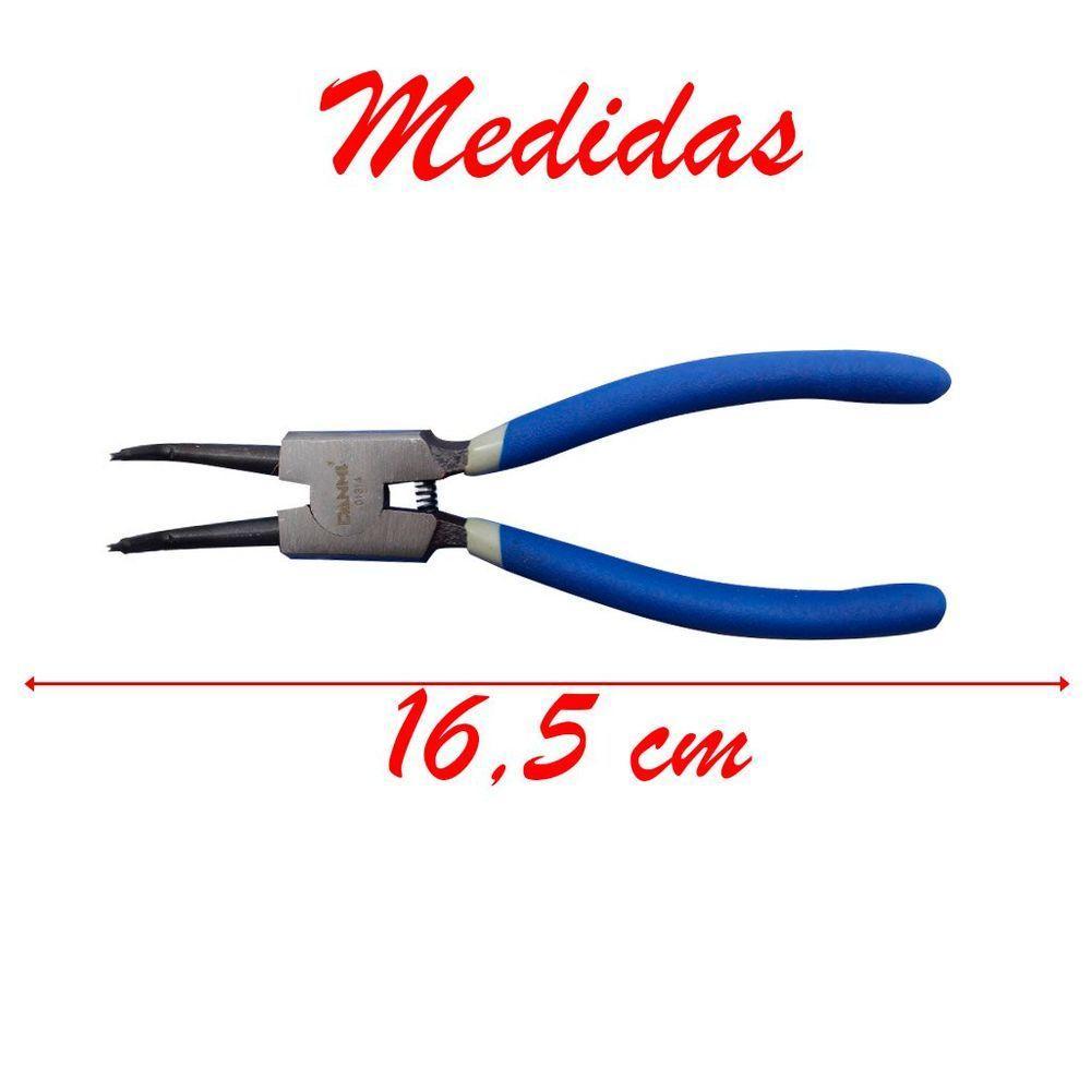 Alicate Para Anéis Externos Bico Curvo 7 Polegadas Danmi® - 2
