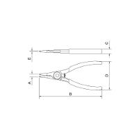 Alicate Para Anéis Externo Reto 12" Tramontina Pro Tramontina - 3