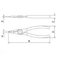 Alicate Para Anéis Interno Reto 9" Tramontina Pro Tramontina - 3