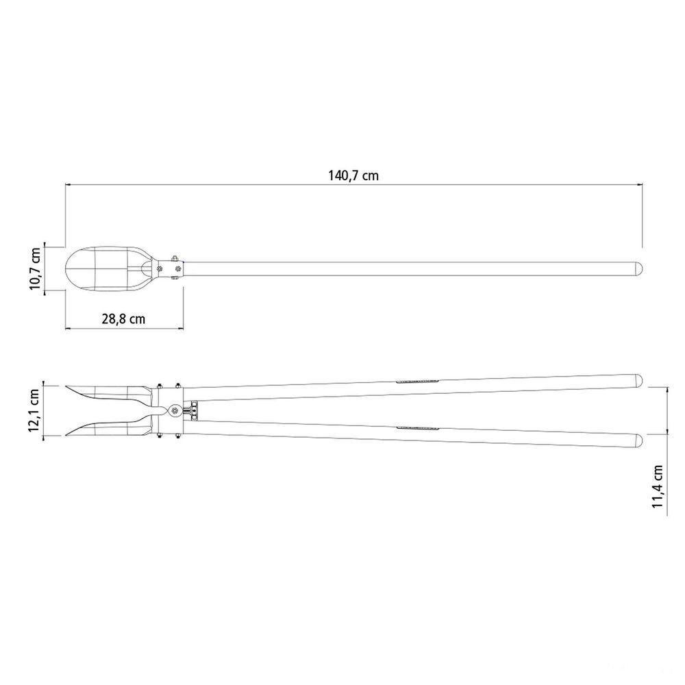 Cavadeira Articulada Metálica Tramontina Com Cabos De Madeira 120 Cm E Batente Plástico Tramontina - 7