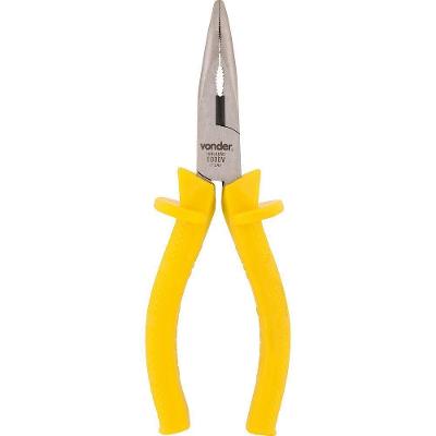 Alicate Bico Meia Cana 6" Curvo Vanádio Isolado 1000v Vonder