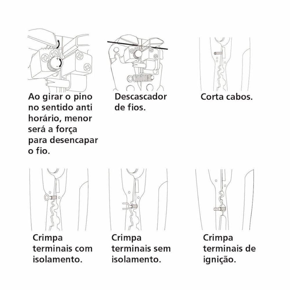 Alicate Desencapador De Fios Automático 8'' Tramontina Pro - 3