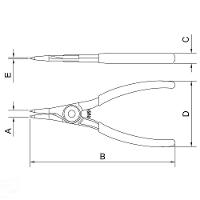 Alicate Para Anéis Externo Reto 7" Tramontina Pro Tramontina - 3