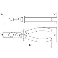 Alicate Corte Diagonal Isolado 1.000 V 6" Tramontina Pro Tramontina - 4