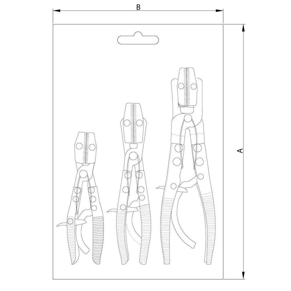 Alicates Para Restrição De Fluxo 3 Peças 8", 10" E 12" Tramontina Pro Tramontina - 3