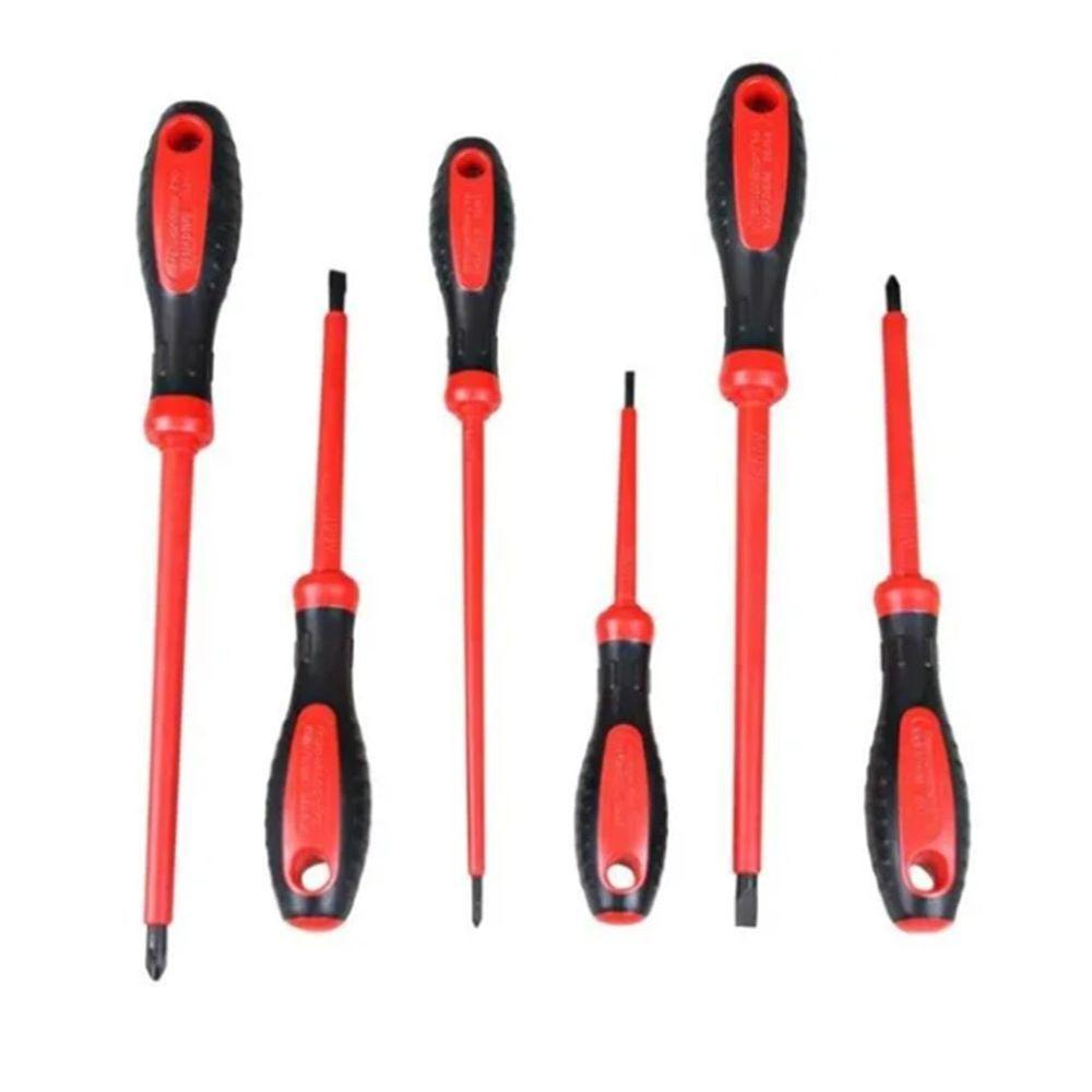 Chave De Aperto Jogo Fenda Phillips Isolada Iec Vde 6 Pçs - 1