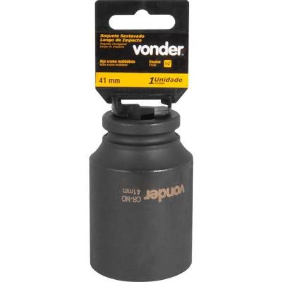 Soquete Sextavado Impacto Longo 3/4" 41mm Aço Cromo Vonder