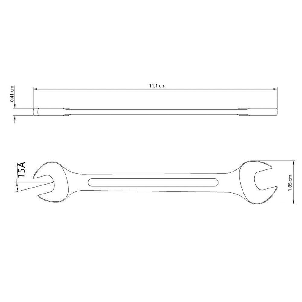 Chave Fixa 6x7 Mm Tramontina Basic Com Corpo Em Aço Especial Cromado Tramontina - 2