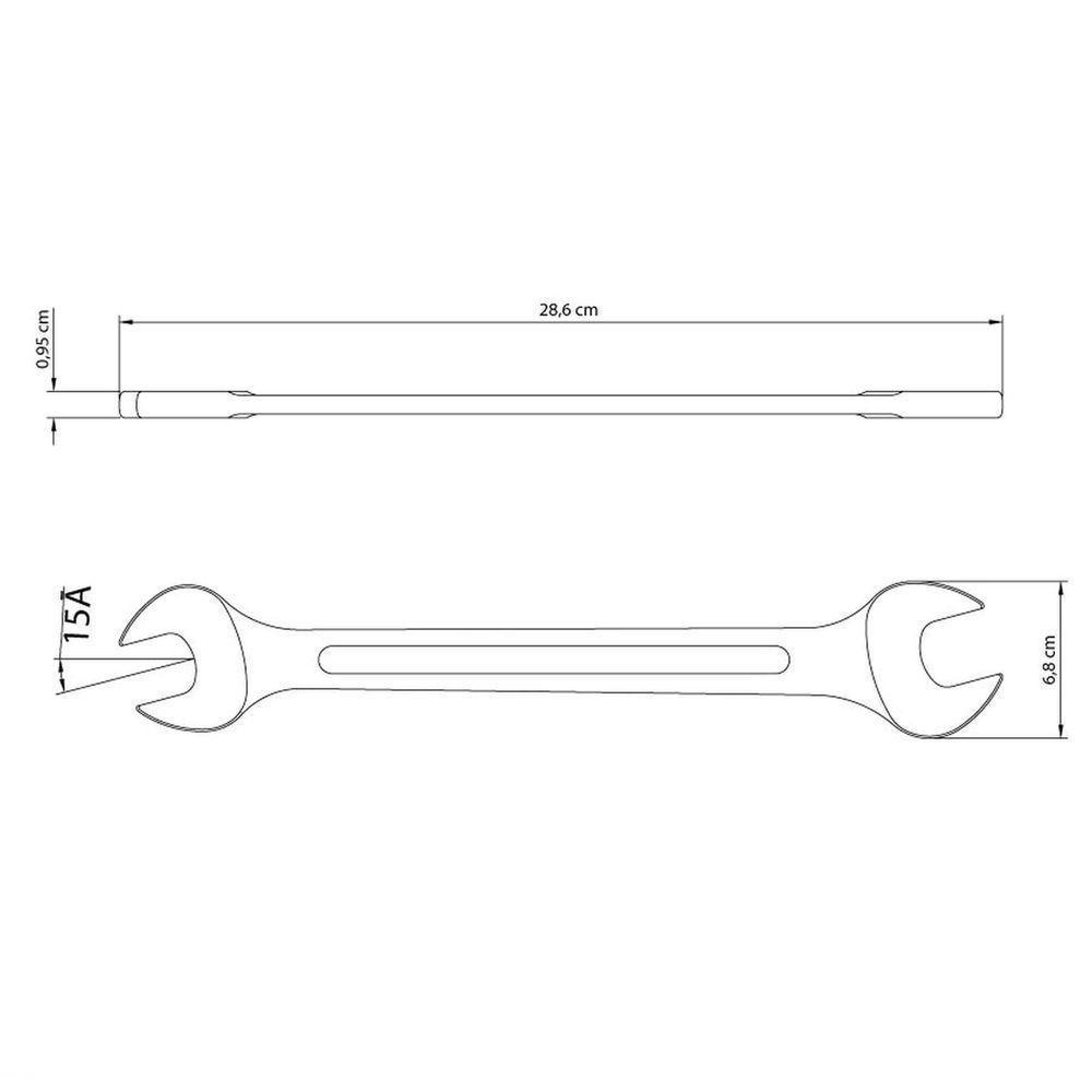 Chave Fixa 30x32 Mm Tramontina Basic Com Corpo Em Aço Especial Cromado Tramontina - 3