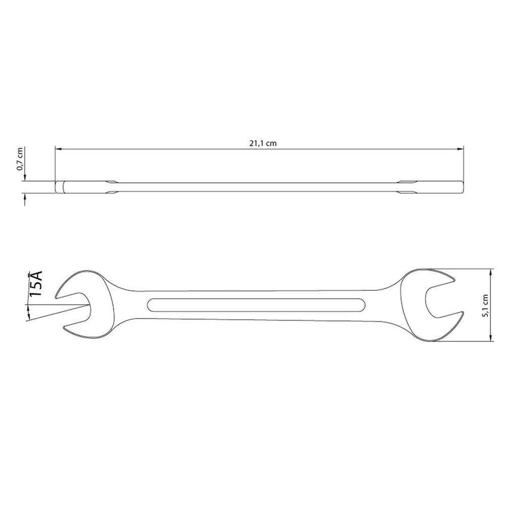 Chave Fixa 21x23 Mm Tramontina Basic Com Corpo Em Aço Especial Cromado Tramontina - 5