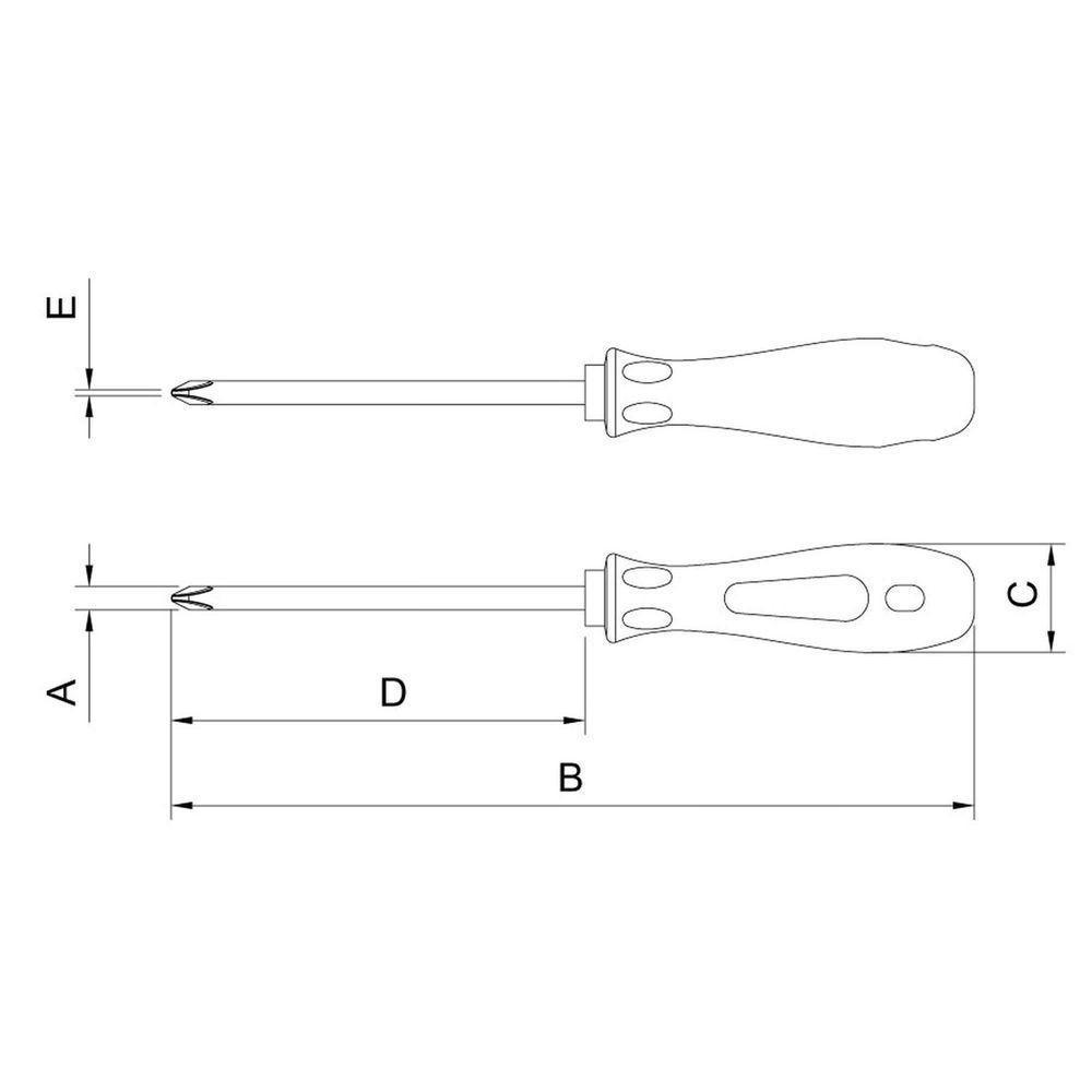 Chave De Fenda Ponta Cruzada Em Cobre-berilio 6x100 Mm (1/4x4") Tramontina Pro Tramontina - 2