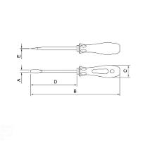Chave De Fenda Ponta Chata Em Aço Cromo Vanádio 5x100 Mm (3/16x4") Tramontina Pro Tramontina - 7