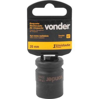 Soquete Sextavado De Impacto Enc 1/2" 20Mm Aço Cromo Vonder