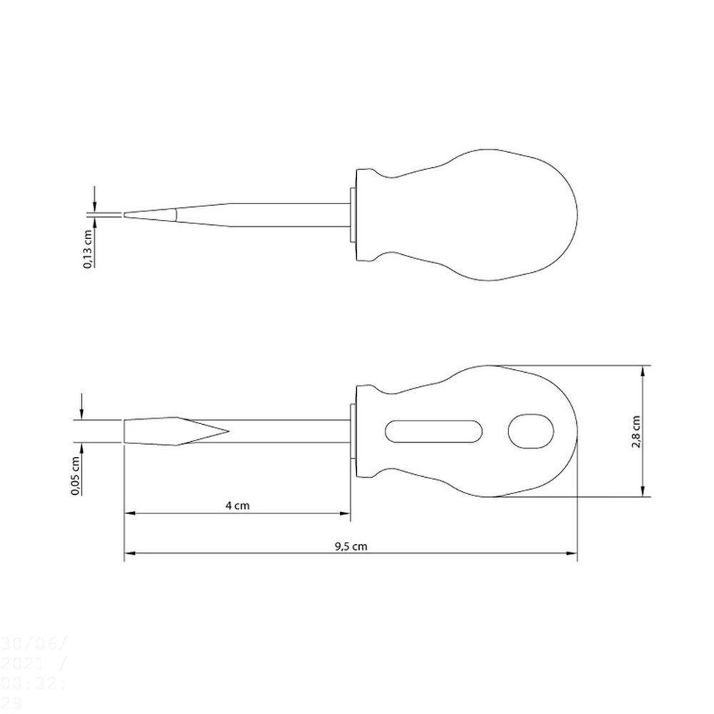 Chave De Fenda Toco Tramontina Yellow Com Ponta Chata 3/16x1.1/2" Tramontina - 2