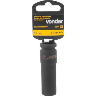 Soquete Sextavado De Impacto Longo Encaixe 1/2" 15Mm Vonder