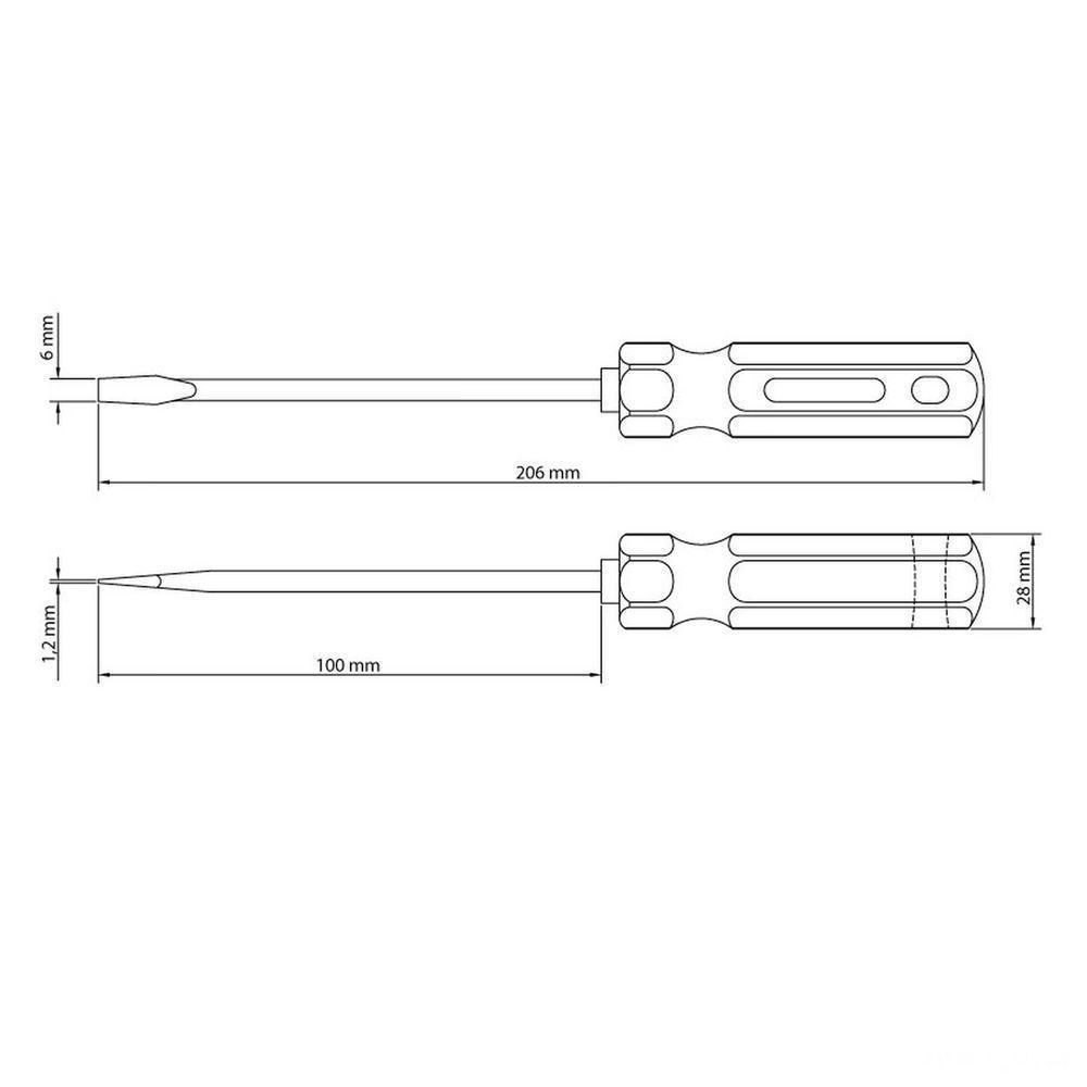 Chave De Fenda Tramontina Masterplus Com Ponta Chata 1/4x4" Em Aço Cromo Vanádio Tramontina - 4