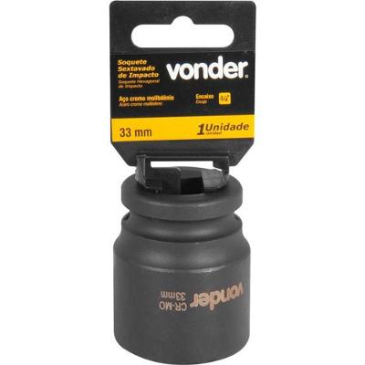 Soquete Sextavado De Impacto Encaixe 3/4" 33mm Vonder