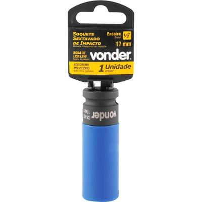 Soquete Sextavado Impacto Encaixe 1/2" 17Mm Vonder