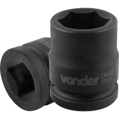 Soquete Sextavado De Impacto Enc 3/4" 27Mm Aço Cromo Vonder