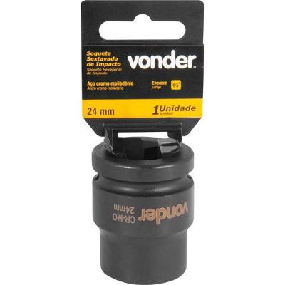 Soquete Sextavado De Impacto Encaixe 3/4" 24Mm Vonder