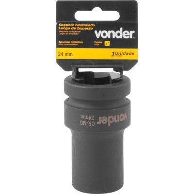 Soquete Sextavado De Impacto Longo Encaixe 1/2" 24Mm Vonder