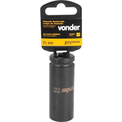 Soquete Sextavado De Impacto Longo Encaixe 1/2" 21Mm Vonder