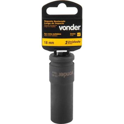 Soquete Sextavado De Impacto Longo Encaixe 1/2" 18Mm Vonder