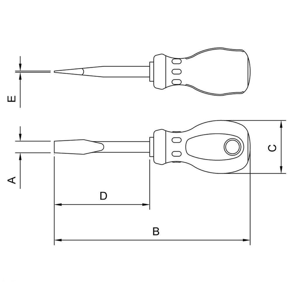 Chave De Fenda Toco Ponta Chata Em Aço Cromo Vanádio 8x38 Mm (5/16x1.1/2") Tramontina Pro Tramontina - 2