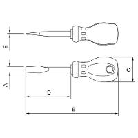 Chave De Fenda Toco Ponta Chata Em Aço Cromo Vanádio 8x38 Mm (5/16x1.1/2") Tramontina Pro Tramontina - 2
