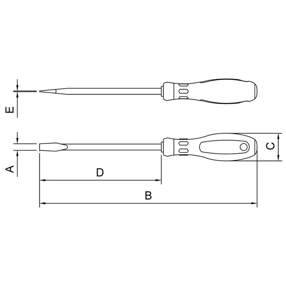 Chave De Fenda Ponta Chata Em Aço Cromo Vanádio 6x125 Mm (1/4x5") Tramontina Pro Tramontina - 2