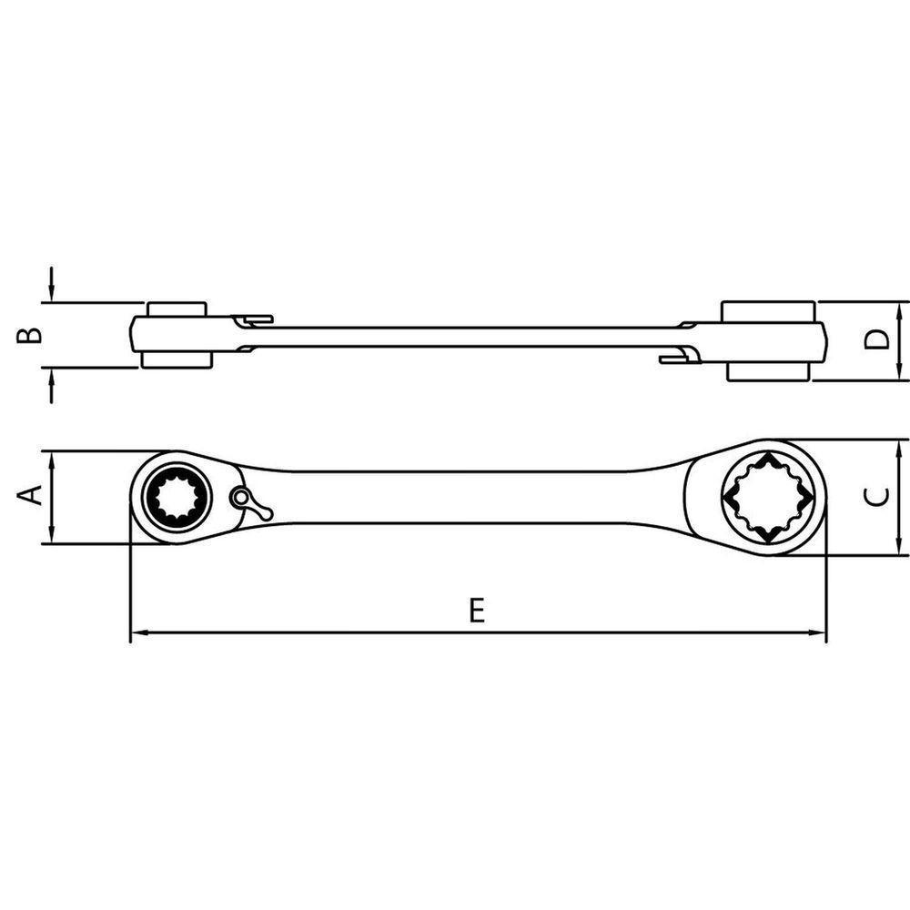 Chave Com Catraca 4 Bocas 9/16"x5/8"x11/16"x3/4" Tramontina Pro Tramontina - 5