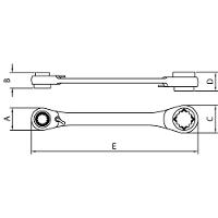 Chave Com Catraca 4 Bocas 9/16"x5/8"x11/16"x3/4" Tramontina Pro Tramontina - 5