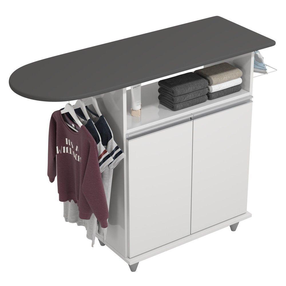 Tábua De Passar Com Balcão 2 Portas Carla Branco - Lumil - 1