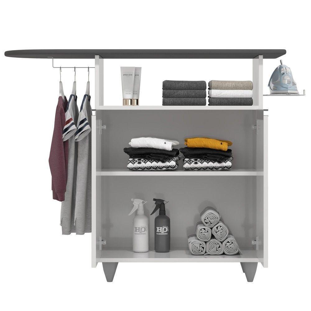 Tábua De Passar Com Balcão 2 Portas Carla Branco - Lumil - 3