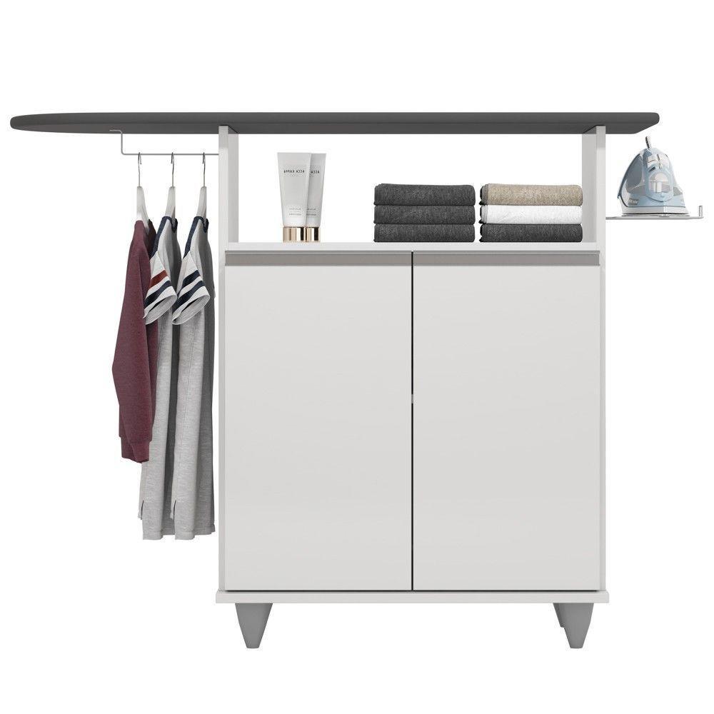 Tábua De Passar Com Balcão 2 Portas Carla Branco - Lumil - 6