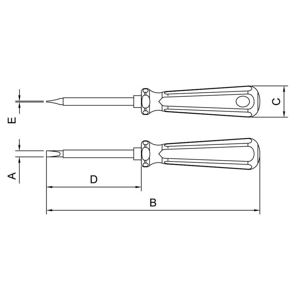 Chave De Fenda Isolada Ponta Chata Em Aço Cromo Vanádio 6x200 Mm (1/4x8") Tramontina Pro Tramontina - 2