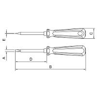 Chave De Fenda Isolada Ponta Chata Em Aço Cromo Vanádio 6x200 Mm (1/4x8") Tramontina Pro Tramontina - 2