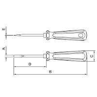 Chave De Fenda Ponta Chata Em Aço Cromo Vanádio 3x250 Mm (1/8x10") Tramontina Pro Tramontina - 2