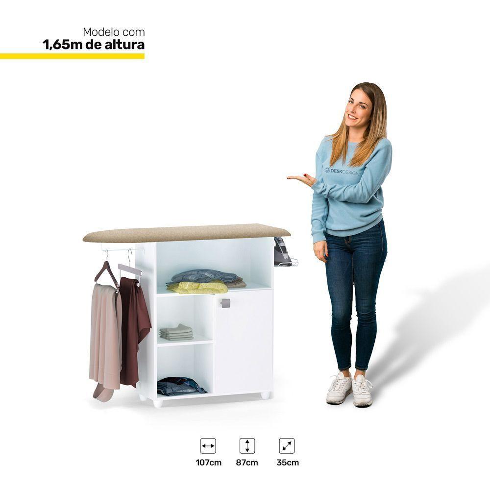 Tábua De Passar Roupa Multiuso 01 Porta Branco - 3