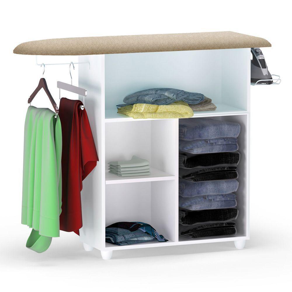 Tábua De Passar Roupa Multiuso 01 Porta Branco - 4