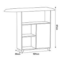 Tábua De Passar Roupa Multiuso 01 Porta Branco - 2