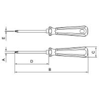 Chave De Fenda Ponta Cruzada Em Aço Cromo Vanádio 3x150 Mm (1/8x6") Tramontina Pro Tramontina - 2
