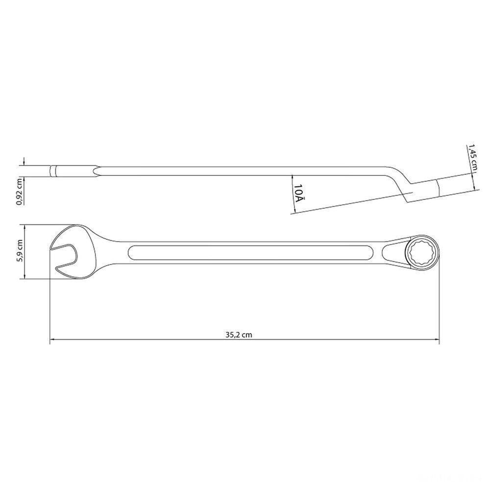 Chave Combinada 1.1/16" Com Pescoço Tramontina Com Corpo Forjado Em Aço Especial Cromado Tramontina - 2