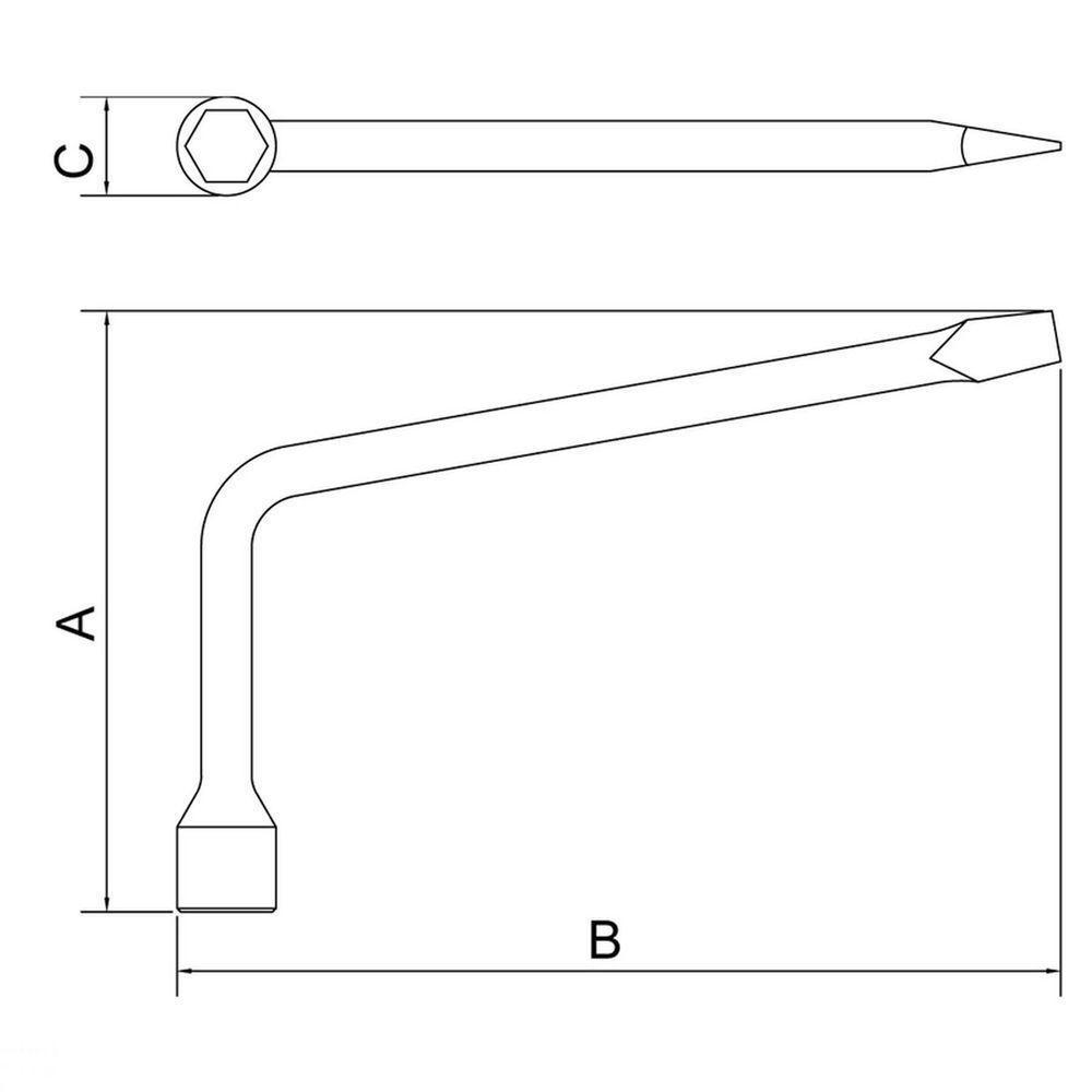 Chave De Roda Tipo L Em Aço Cromo Vanádio 19 Mm Tramontina Pro Tramontina - 2