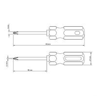 Chave De Fenda Toco Masterplus Com Ponta Cruzada 1/4x1.1/2" Em Aço Cromo Vanádio - 2