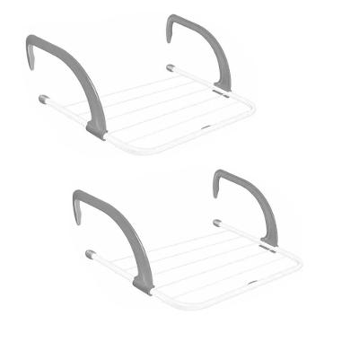 Mini Varal Portatil Kit 2 Unidades Secador De Roupa Janela Varanda Porta Box Banheiro Lavanderia