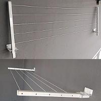 Varal Reforçado 40 Kg Retrátil Parede Alumínio Cor Branco - 5