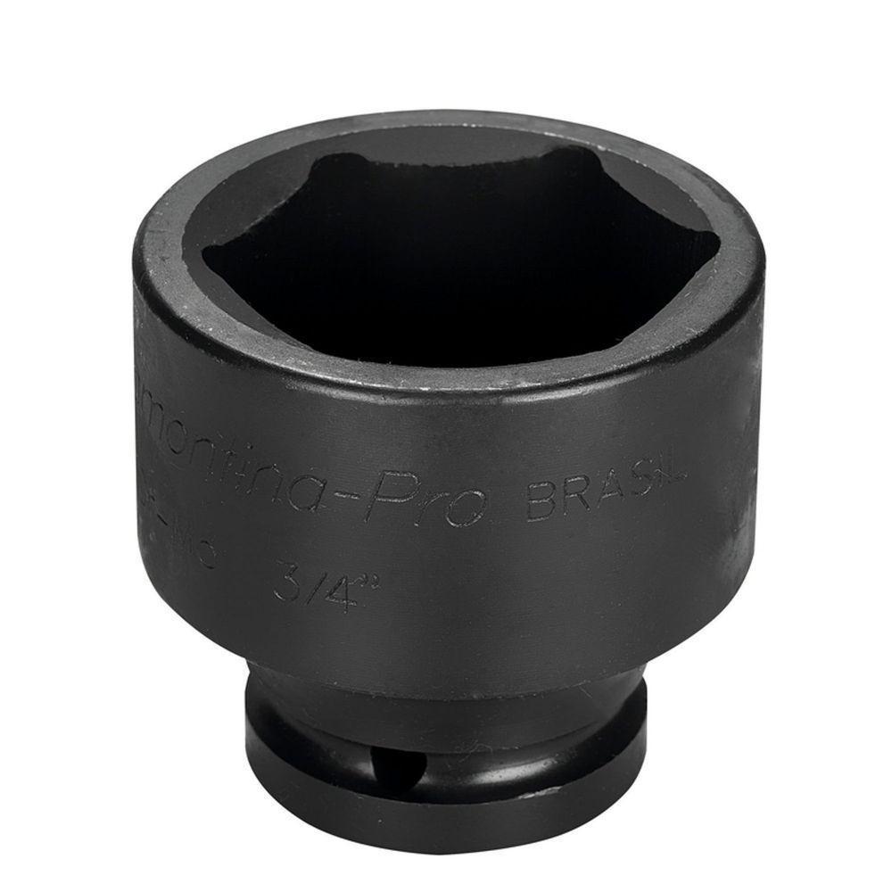 Soquete De Impacto Sextavado Em Aço Cromo Molibdênio 33 Mm - Encaixe 3/4'' Tramontina - 1