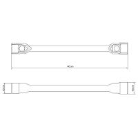 Chave De Roda 27x30 Mm Com Corpo Forjado Em Aço Especial Cromado Com Furo Para Manípulo - 2