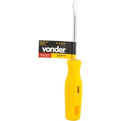 Chave Fenda 1/4X4" Cromo Vanádio - Vonder
